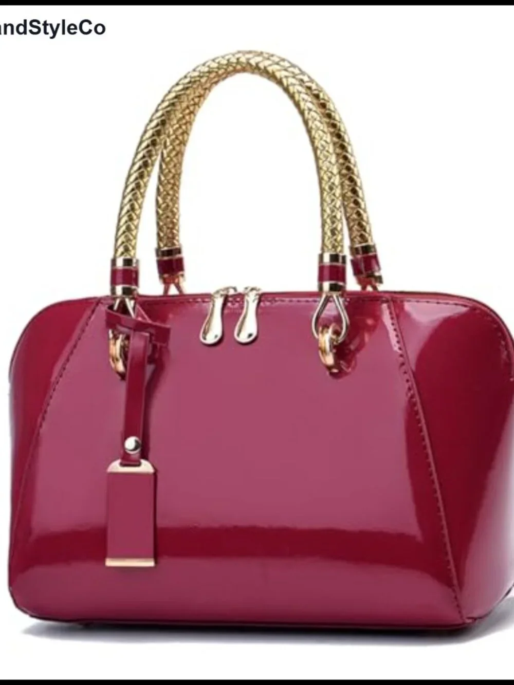 Patent Vegan Leather Satchel Purse Crossbody Shoulder Bag Shiny Handbag